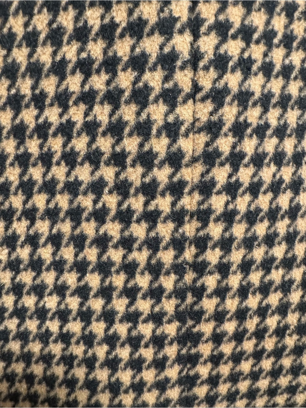Ann Taylor Houndstooth Collarless Long Coat Black Tan XS - Picture 6 of 6